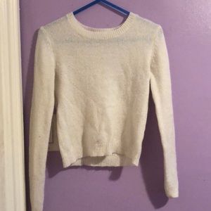 BP cropped ivory sweater